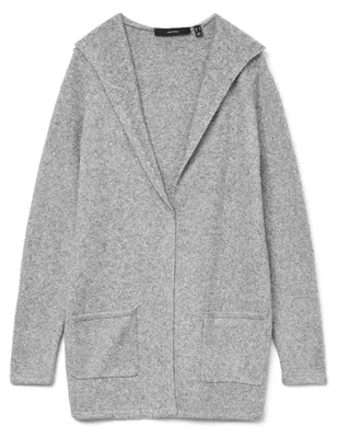 Zdjęcie produktu dla Kardigan VERO MODA VMDOFFY LS z odkrytym dekoltem i kapturem, kolor GA NOOS