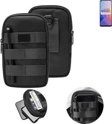 Produktbild von K-S-Trade Holster Gürtel Tasche kompatibel mit Oppo Reno7 Z 5G Handy Tasche Schutz Hülle dunkel-grau viele Fächer, 1x