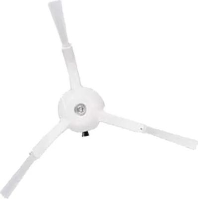 A white robotic vacuum cleaner side brush with three arms, shown against a white background.