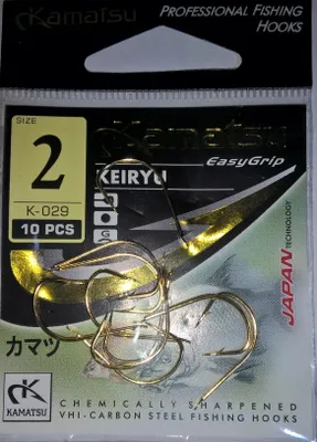 Produktbild von KAMATSU Keiru K-029 Angelhaken Gold 10 Stück