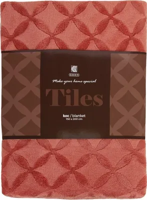 Produktbild von Decke, flauschige Mikrofaserdecke Tiles 150x200cm Orange
