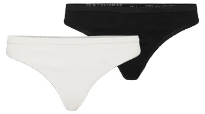 Produktbild von VERO MODA Nahtlose Slip Tanga 2er-Pack Thong  Größe: M-L