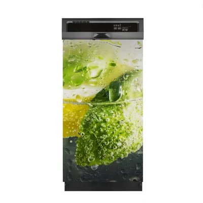 Produktbild von Magnete Dekorative 45x80 cm Küche Magnetmatte Spülmaschine - Zitrone und Basilikum