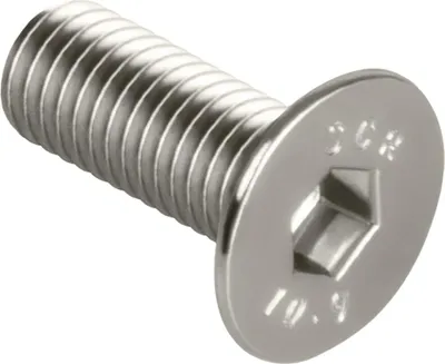 Produktbild von Senkkopfschrauben, Senkschrauben mit Innensechskant für Konstruktionsprofile M4 / M5 / M6 / M8 DIN 7991 (200, vernickelt, M6 x 16mm)