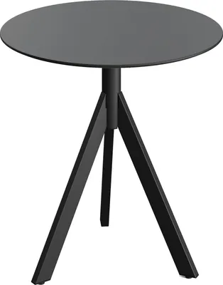 Produktbild von Infinity Tripod Terrassentisch Schwarz frame + Schwarz HPL Ø70 cm