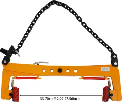 Image de Pince de levage pour dalles en pierre et en bois - Pince à charge à ciseaux - Capacité de charge 500 kg - Ouverture réglable - Acier allié, patins en caoutchouc - Or