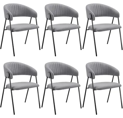 Produktbild von tectake® Armlehnstuhl Bedano Webstoff, gepolstert 60 x 58 x 85 cm