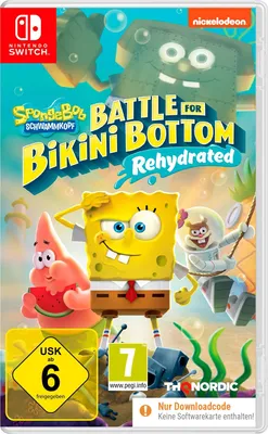 The image shows the cover art for a Nintendo Switch game, featuring characters from SpongeBob SquarePants.