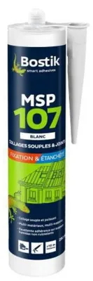 Image de Mastic MS107 gris cartouche de 290ml - BOSTIK - 30614069
