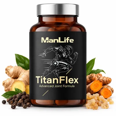 Produktbild von Kollagen für Gelenke - Fischkollagen NatiCol®, MSM, Hyaluronsäure, Boswellia, Kurkuma, Glucos amin, Chondro itin - Gelenkkomplex ManLife TitanFlex