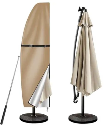 Zdjęcie produktu dla Ultiluxe Pokrowiec na parasol - Pokrowiec do parasoli ogrodowych - Ochrona przeciwsłoneczna - Wodoodporny - UV-odporny - Beżowy - Rozmiar 205 x 25/57/