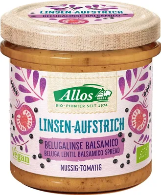 Obrázok produktu pre Allos 377040, Zeleninová paštéta, 140 g, Nemecko, 163 kcal, 677 kJ, 10 g