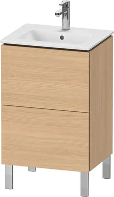 Image de Duravit L-Cube bâti-support pour lavabo à poser Compact, 2 tiroirs, 520x704x421mm, LC667103030