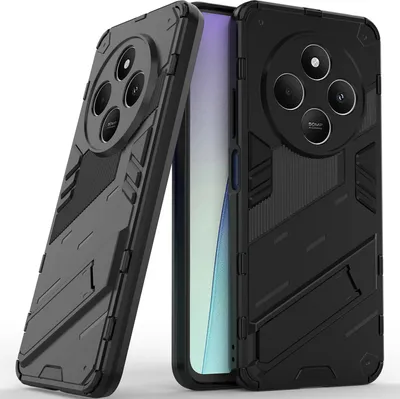 Image de Etui pour Xiaomi Redmi 14C Hybrid PC TPU Shockproof Protective Case with Stand Function Noir