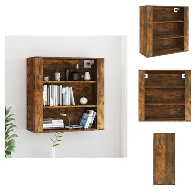 Image de vidaXL Armoire murale chêne fumé 80x33x80 cm Bois composite - Sideboards