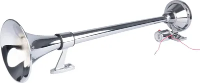 Produktbild von Klakson Fanfare 640mm Chrom 12-24V Universell Lautstark AMIO-04076