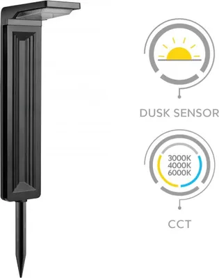 Produktbild von LED Solar Gartenleuchte Wegeleuchte Standleuchte Erdspieß-Monatge CCT, 80lm, 2200mAh, IP54