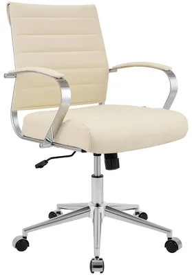 Produktbild von CLP Bürostuhl Oakland höhenverstellbar und drehbar creme Material Stoff