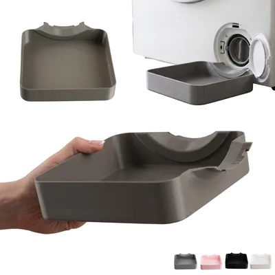 Immagine prodotto di Vaschetta filtro lavatrice alta 4,5 cm, raccogli acqua scarico filtro, 3D – Grigio