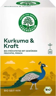 Produktbild von Früchtetee mit Kurkuma - Kurkuma und Kraft 20 Beutel 40g von Lebensbaum