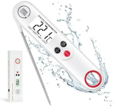 Obrázek produktu pro Digitální teploměr na grilování s rychlým odečtem a skládací sondou pro kuchyň a gril