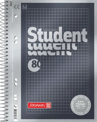 Obrázok produktu pre BRUNNEN 10691544 Collegeblock A5 kariert mit Rahmen Premium
