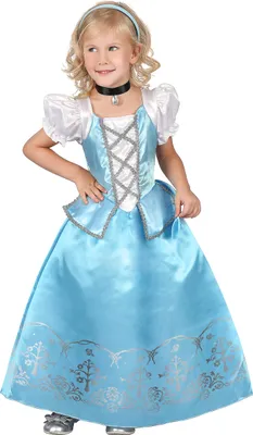 Produktbild von Prinzessinnenkostüm für Mädchen blau-weiss-grau - 92/104 (3-4 Jahre)