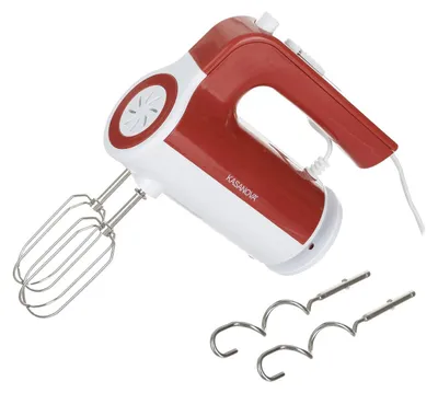 Image de Mixeur électrique, 300 W, 5 vitesses, couleur rouge
