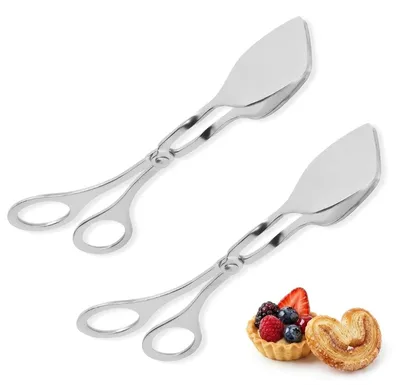 Produktbild von Gebäckzange - Edelstahl - Multifunktionale Servierzange für Grillbuffet und Küche - 2 Stück