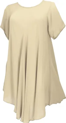 Produktbild von Luftiges Boho Minikleid, Weites Sommerkleid, Tunikakleid - Beige, Damen, Creme-weiß, Viskose, Kleider