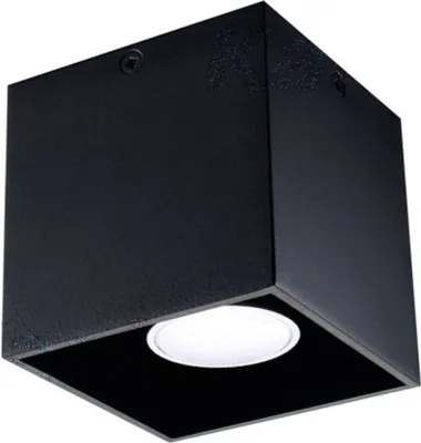 Immagine prodotto di Faretto da soffitto LED GU10 nero quadrato - per 1 faretto LED GU10