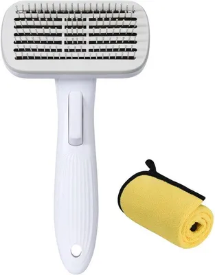 Image de Brosse de toilettage avec chiffon de nettoyage pour chiens, chevaux et autres animaux de compagnie
