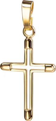 Produktbild von Kreuz-Anhänger Kreuz in Kreuz für Damen, Herren und Kinder als Kettenanhänger 333 Gold 8 Karat Hochglanz mit Schmuck-Etui