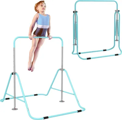 Image de Turnreck - barre basculante - pliable - réglable en hauteur - entraînement et musculation à domicile - bleu
