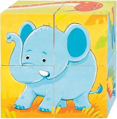 Image de Goki Casse-tête en bois Animaux sauvages, 4pcs.
