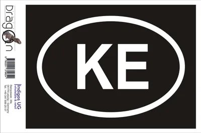 Produktbild von Aufkleber / Autoaufkleber - JDM / Die cut / Auto / OEM - Kenia KE - 160x110mm gold - Heckscheibe / Heckscheibenaufkleber