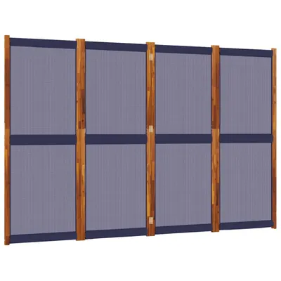 Image de Cloison de séparation 4 panneaux bleu foncé 280x180 cm