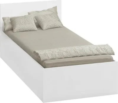 Zdjęcie produktu dla Kondela Łóżko jednoosobowe z metalowym stelażem Doli 90x200 cm - białe