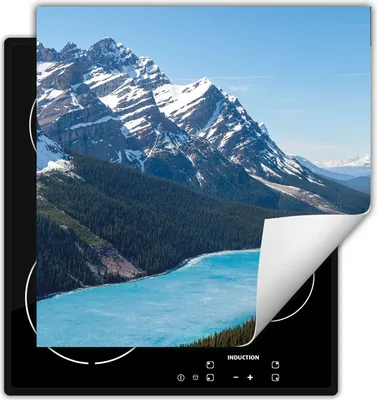Produktbild von DarHaus Herdabdeckplatte 50x52 cm Anti Rutsch Matte Aufrollbar, Landschaft - Berge