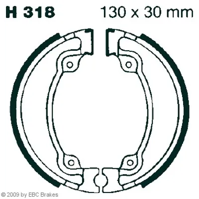 Produktbild von EBC Brakes H318 Bremsbackensatz