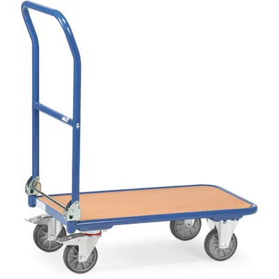 Produktbild von fetra KW 1, Stahl, Pritschenwagen-Trolley, Blau, 150 kg, 4 Rad/Räder, Gummi