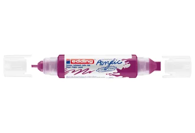 Produktbild von Edding 5400 Acryl 3D Double Liner, Violett, Beere, Fein / Extradick, 2 mm, 1 cm, Tinte auf Wasserbasis