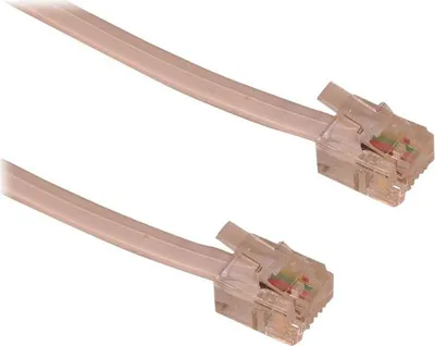 Obrázek produktu pro Sandberg Telephone RJ11-RJ11 5 m, 5 m, RJ11, RJ11, Samec, Samec, Bílá
