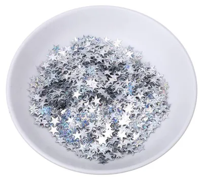 Sterkonfetti, silber, 60 g, 4000 Stück, für Feste