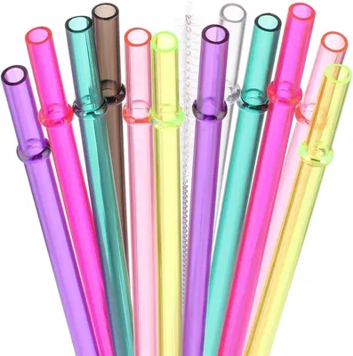 Immagine prodotto di Set di 12 cannucce riutilizzabili in plastica