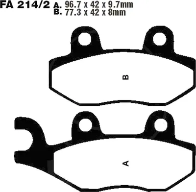 Produktbild von Bremsbeläge Hinterrad für Triumph Daytona 955 i Centennial Baujahr 2002 Bremsklotz von EBC - Neu