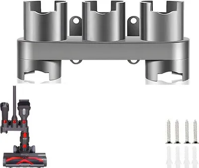 Immagine prodotto di Supporto da parete per aspirapolvere Dyson V7/V8/V10/V11 - Accessori - Supporto da parete - Fissaggio a parete - Stazione di ricarica - Supporto per 5 accessori - Accessori di montaggio inclusi