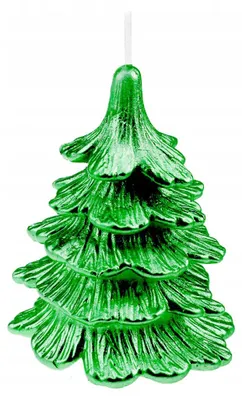 Produktbild von Drobo Weihnachtslicht Kerze Tannenbaum 10cm Grün 1 Stück