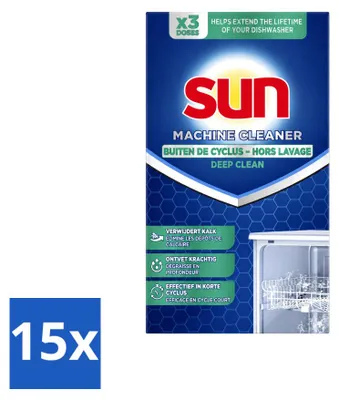 Produktbild von 15 x Sun Maschineneiniger für die Spülmaschine - Vorteilspackung - 15 Stücke
