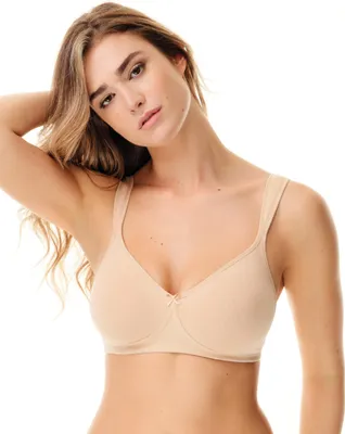 Produktbild von Spiman Damen klassischer Baumwoll-BH ohne Bügel mit breiten Träger, Haut, Gr. 100C